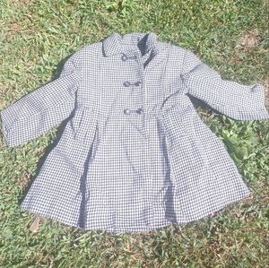 Vintage Infants  Houndstooth pleated coat